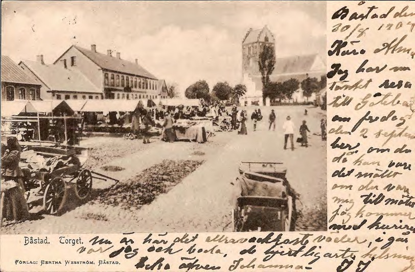 Framsida av Båstad. Torget.