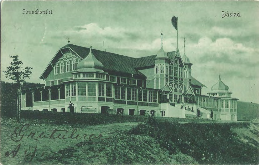 Framsida av Strandhotellet. Båstad.