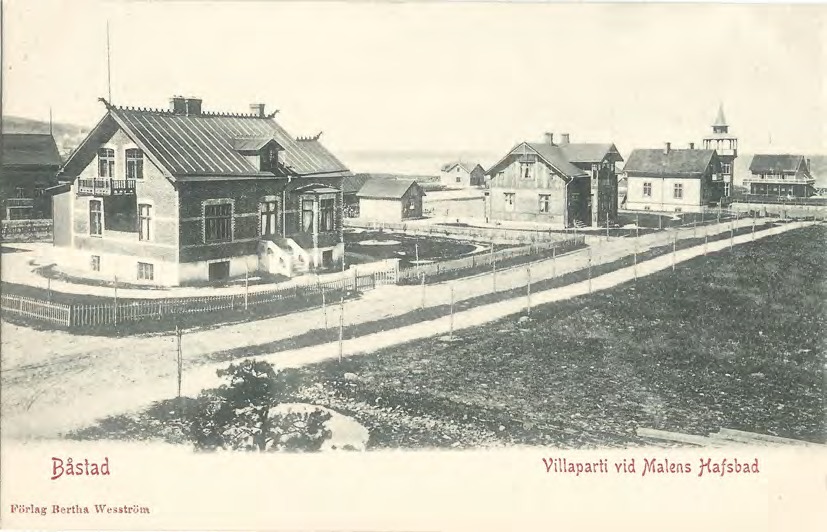 Framsida av Båstad Villaparti vid Malens Hafsbad