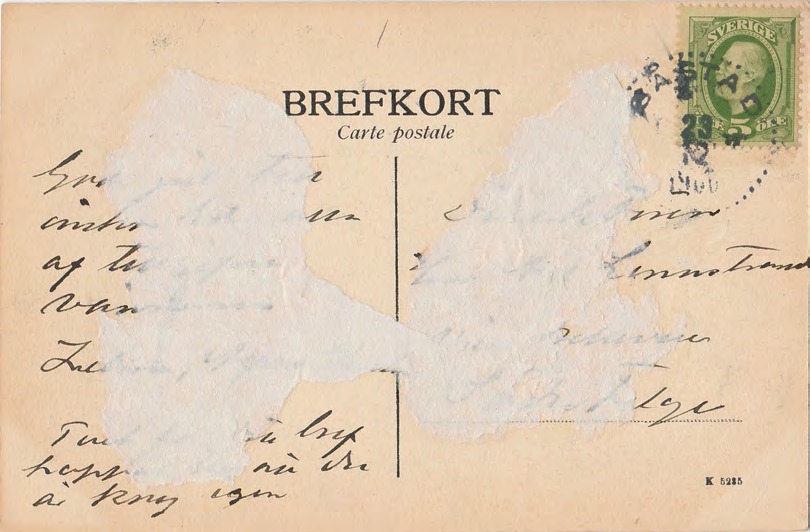 Baksida av Jernvägsparti vid Båstad.