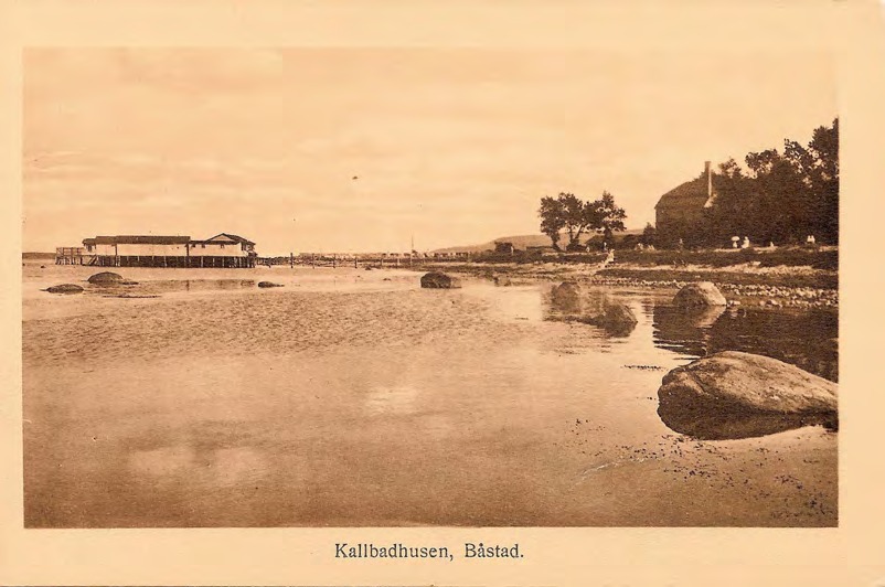 Framsida av Kallbadhusen, Båstad.