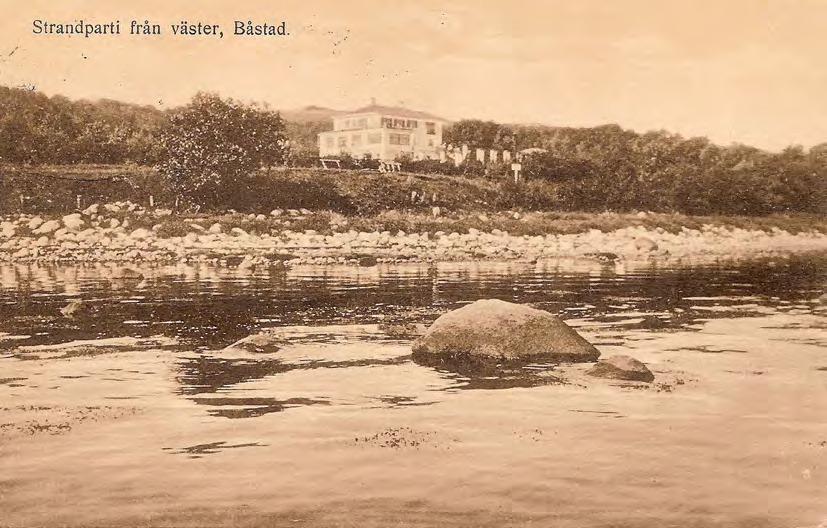 Framsida av Strandparti från väster, Båstad.