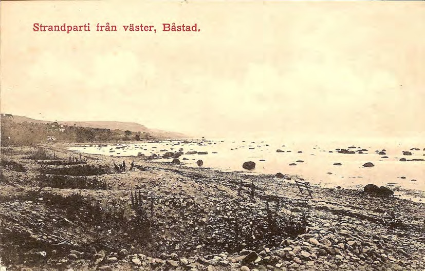 Framsida av Strandparti från väster, Båstad.