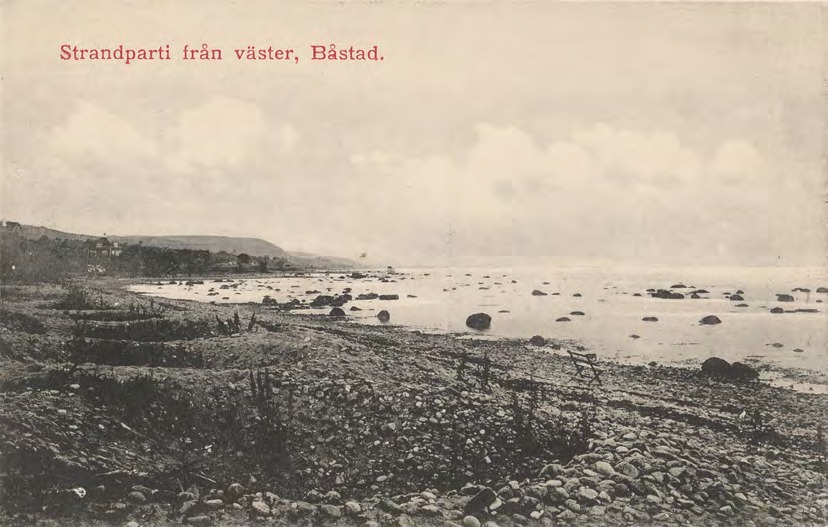 Framsida av Strandparti från väster, Båstad.