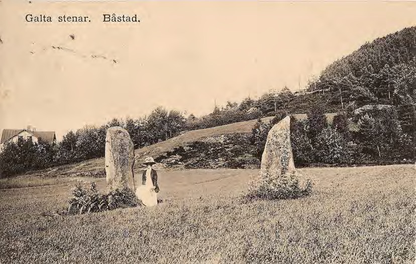 Framsida av Galta stenar. Båstad.