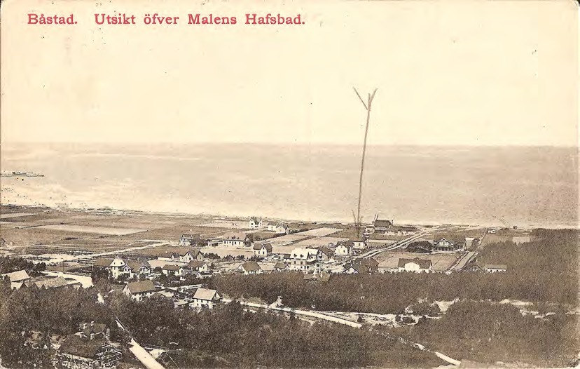 Framsida av Båstad. Utsikt öfver Malens Hafsbad.