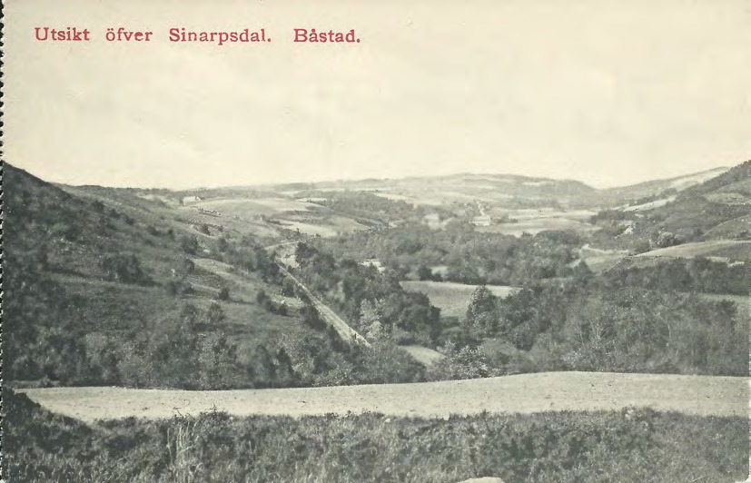Framsida av Utsikt öfver Sinarpsdal. Båstad.