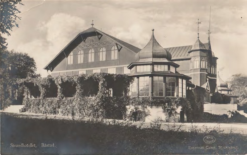 Framsida av Strandhotellet, Båstad.