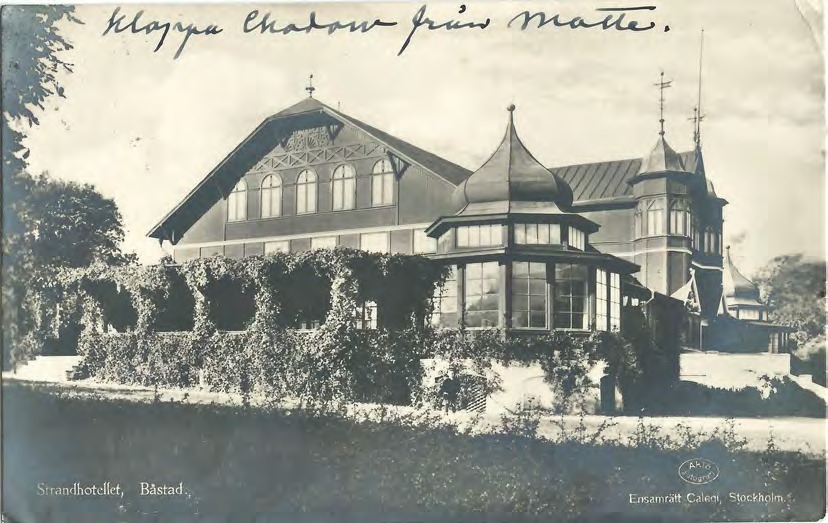 Framsida av Strandhotellet, Båstad.