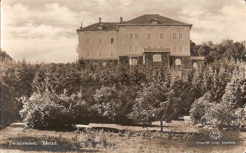 Framsida av Feriehemmet. Båstad.