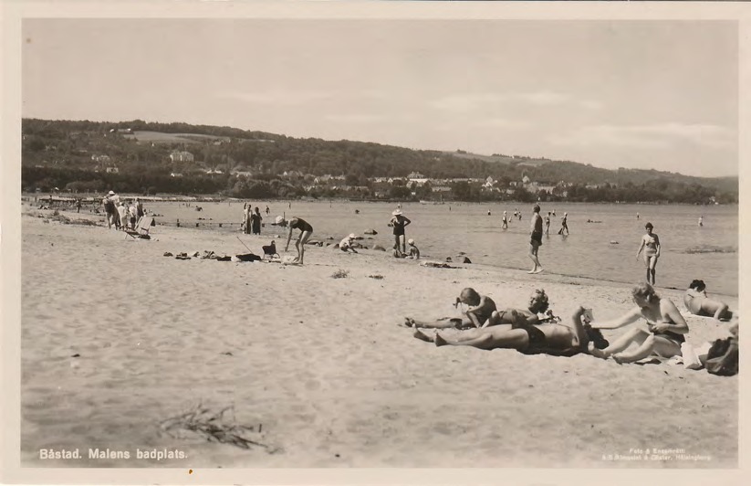Framsida av Båstad. Malens badplats.