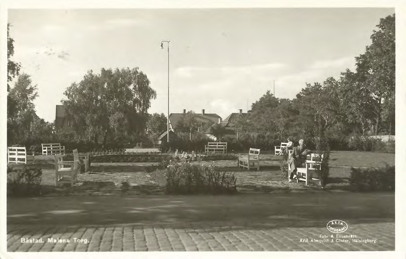 Framsida av Båstad. Malens Torg.