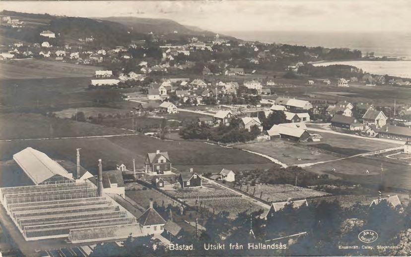 Framsida av Båstad. Utsikt från Hallandsås.