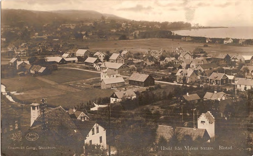 Framsida av Utsikt från Malens terrass, Båstad.