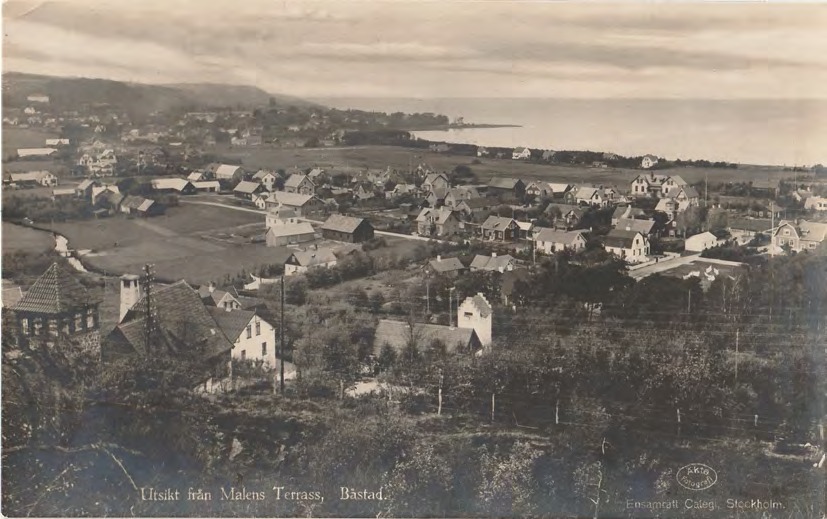 Framsida av Utsikt från Malens Terrass, Båstad.