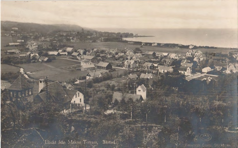 Framsida av Utsikt från Malens Terrass, Båstad.