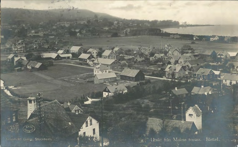 Framsida av Utsikt från Malens terrass, Båstad.