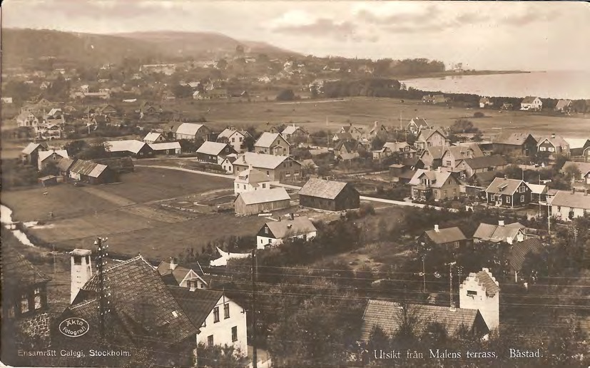 Framsida av Utsikt från Malens terrass, Båstad.