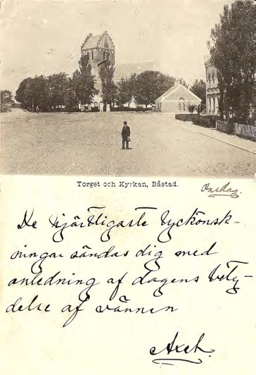 Framsida av Torget och Kyrkan, Båstad.