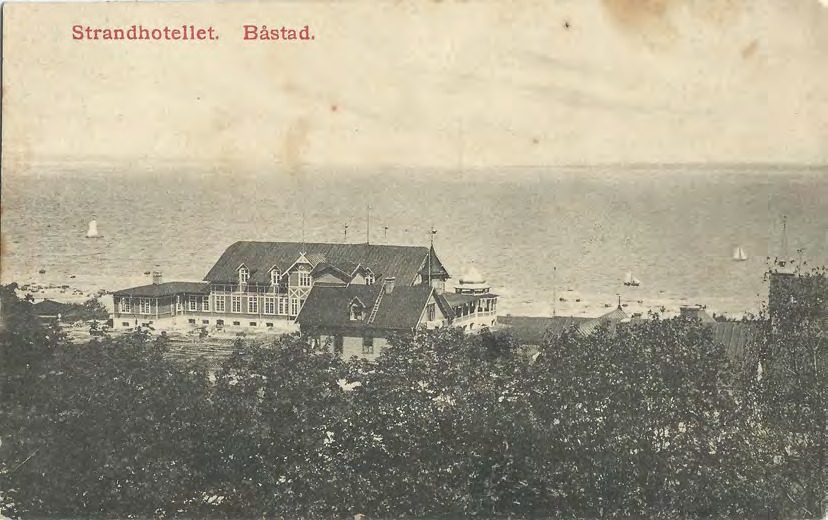Framsida av Strandhotellet. Båstad.