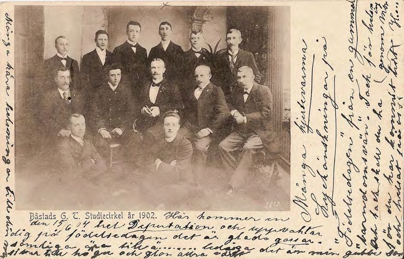 Framsida av Båstads G.T. Studiecirkel år 1902.
