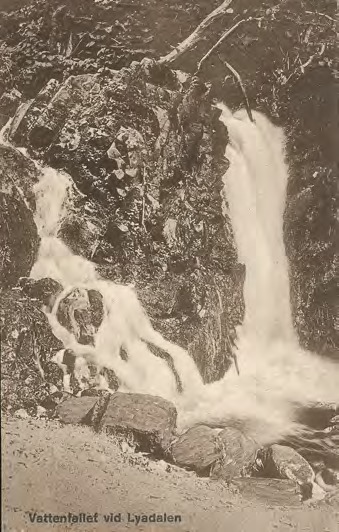 Framsida av Vattenfallet vid Lyadalen