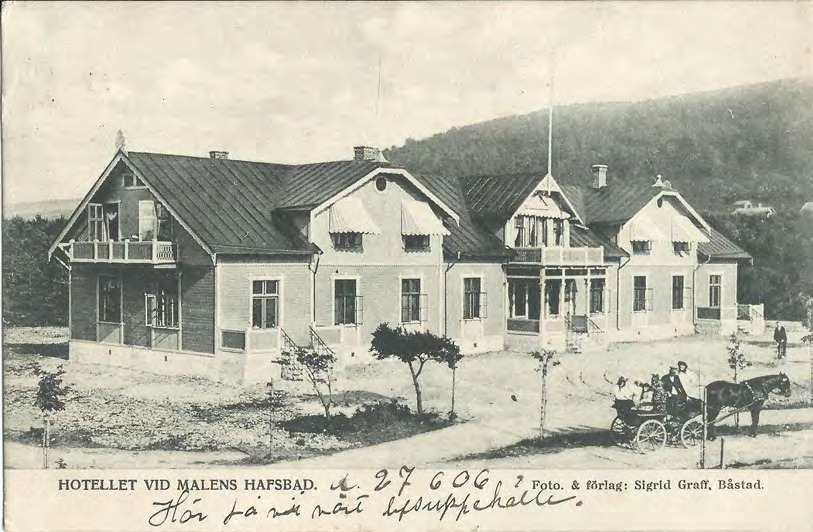 Framsida av HOTELLET VID MALENS HAFSBAD.