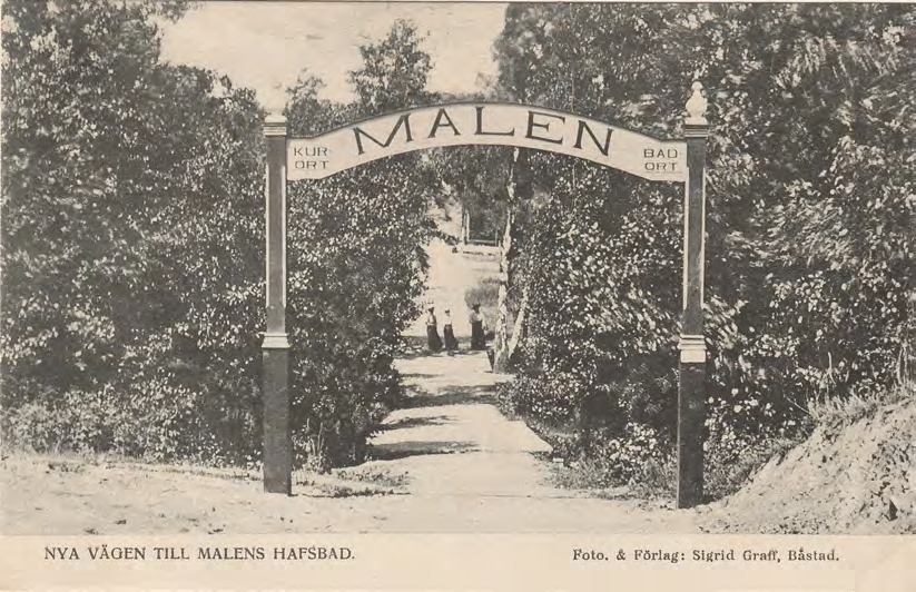 Framsida av NYA VÄGEN TILL MALENS HAFSBAD.