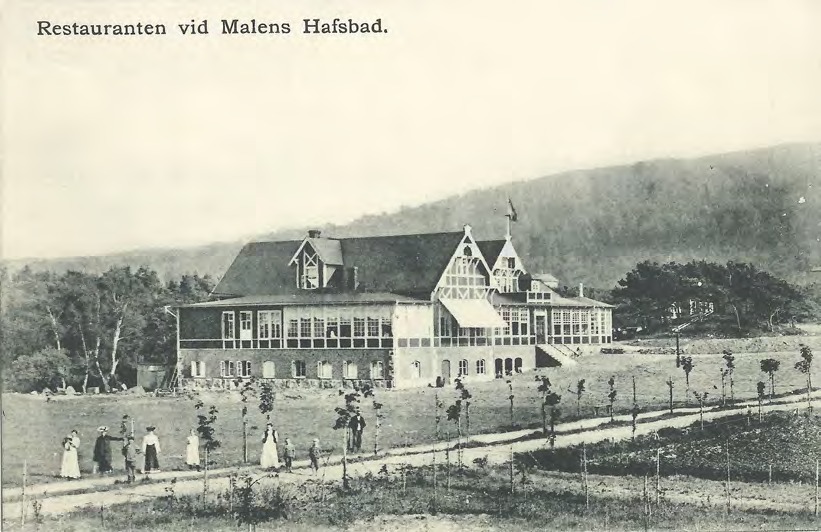Framsida av Restauranten vid Malens Hafsbad.
