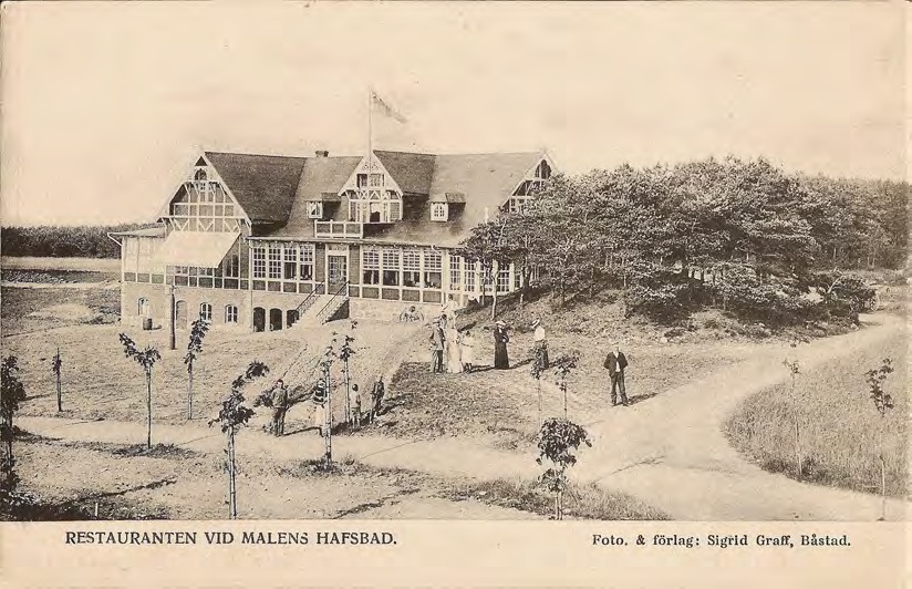 Framsida av RESTAURANTEN VID MALENS HAFSBAD.