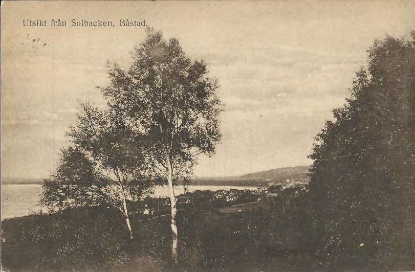 Framsida av Utsikt från Solbacken, Båstad.