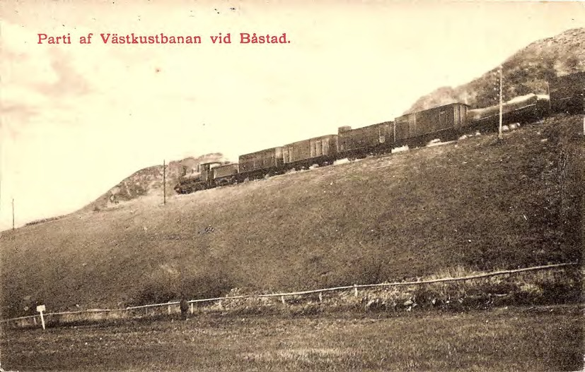 Framsida av Parti af Västkustbanan vid Båstad.