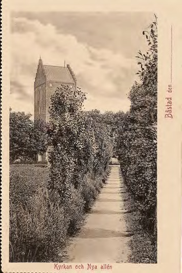 Framsida av Kyrkan och Nya allén