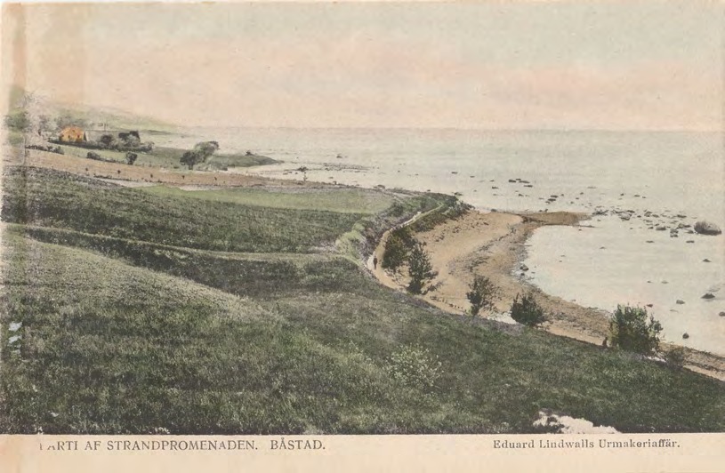 Framsida av PARTI AF STRANDPROMENADEN. BÅSTAD.