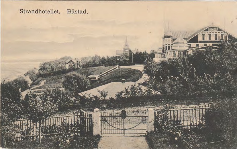 Framsida av Strandhotellet. Båstad.