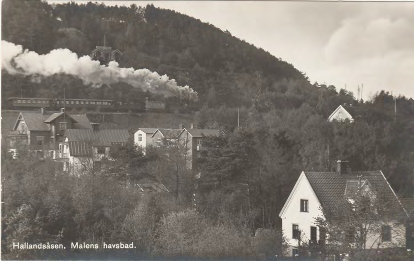 Framsida av Hallandsåsen. Malens havsbad.