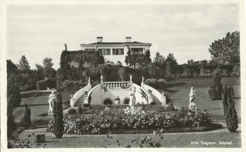 Framsida av Villa Dagmar, Båstad.