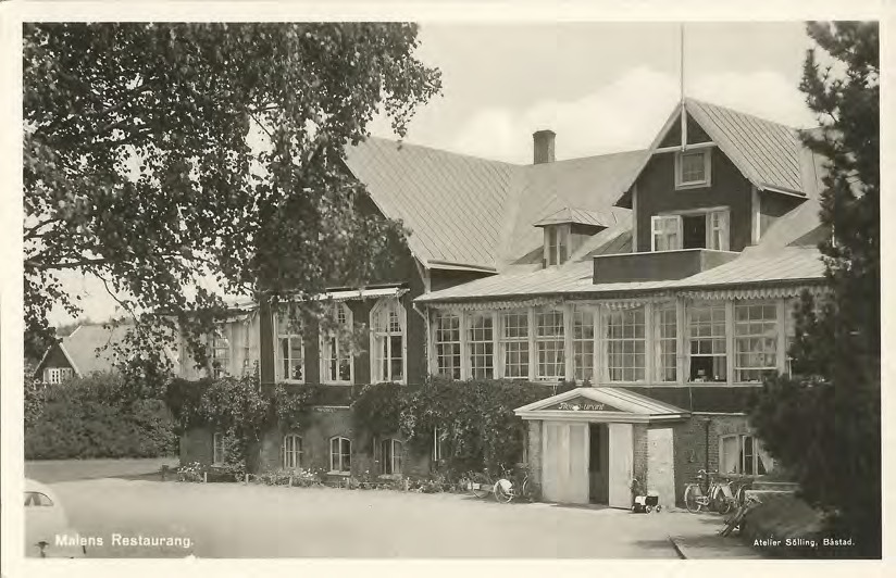 Framsida av Malens Restaurang.