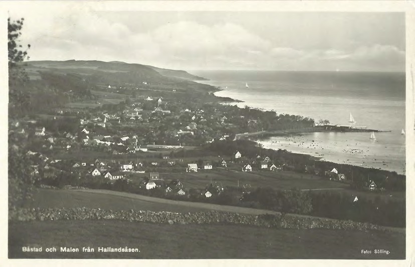 Framsida av Båstad och Malen från Hallandsåsen.