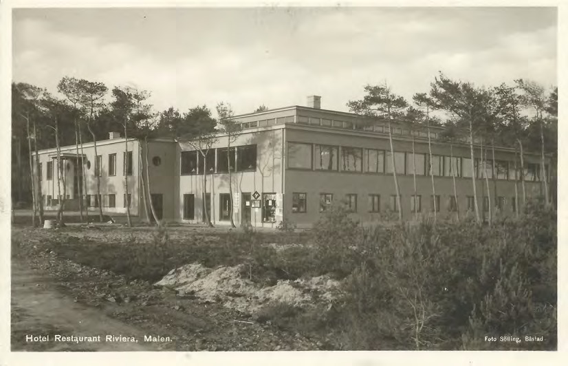 Framsida av Hotel Restaurant Riviera, Malen.