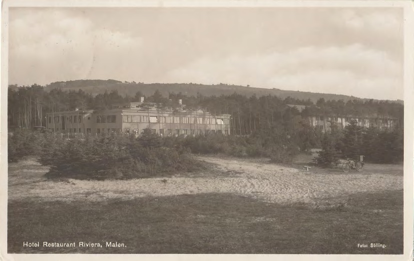 Framsida av Hotel Restaurant Riviera, Malen.