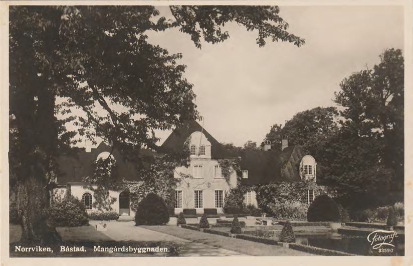 Framsida av Norrviken, Båstad. Mangårdsbyggnaden.