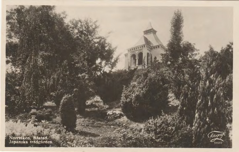Framsida av Norrviken. Båstad. Japanska Trädgården.