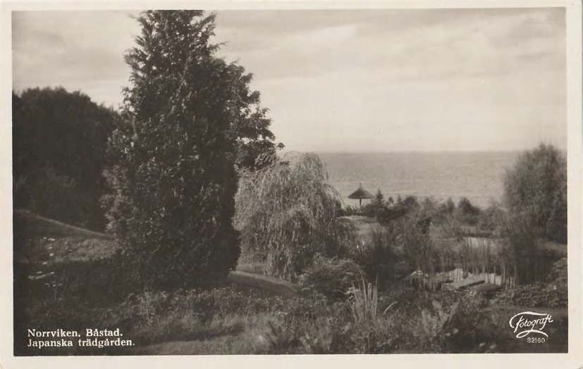 Framsida av Norrviken. Båstad. Japanska trädgården.