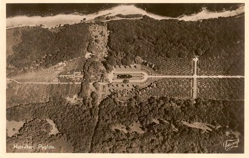 Framsida av Norrviken. Flygfoto.