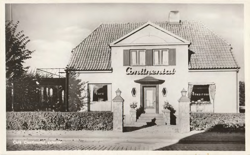 Framsida av Café Continental, exteriör