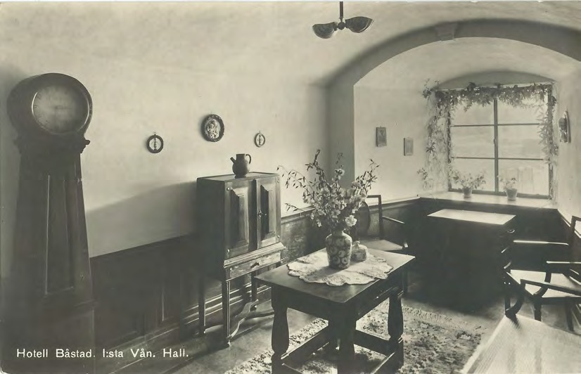 Framsida av Hotell Båstad. 1:sta Vån. Hall.