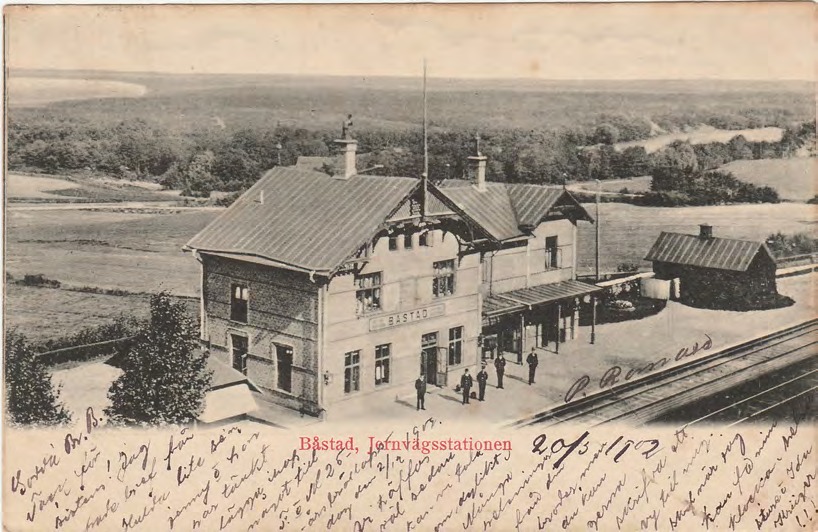 Framsida av Båstad, Jernvägsstationen