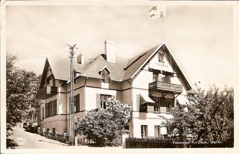 Framsida av Pensionat Furuhem, Malen.