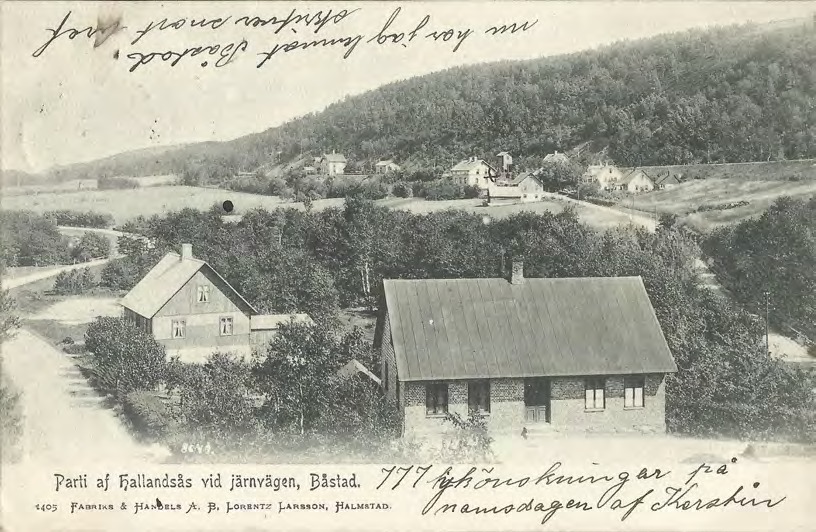 Framsida av Parti af Hallandsås vid järnvägen, Båstad.